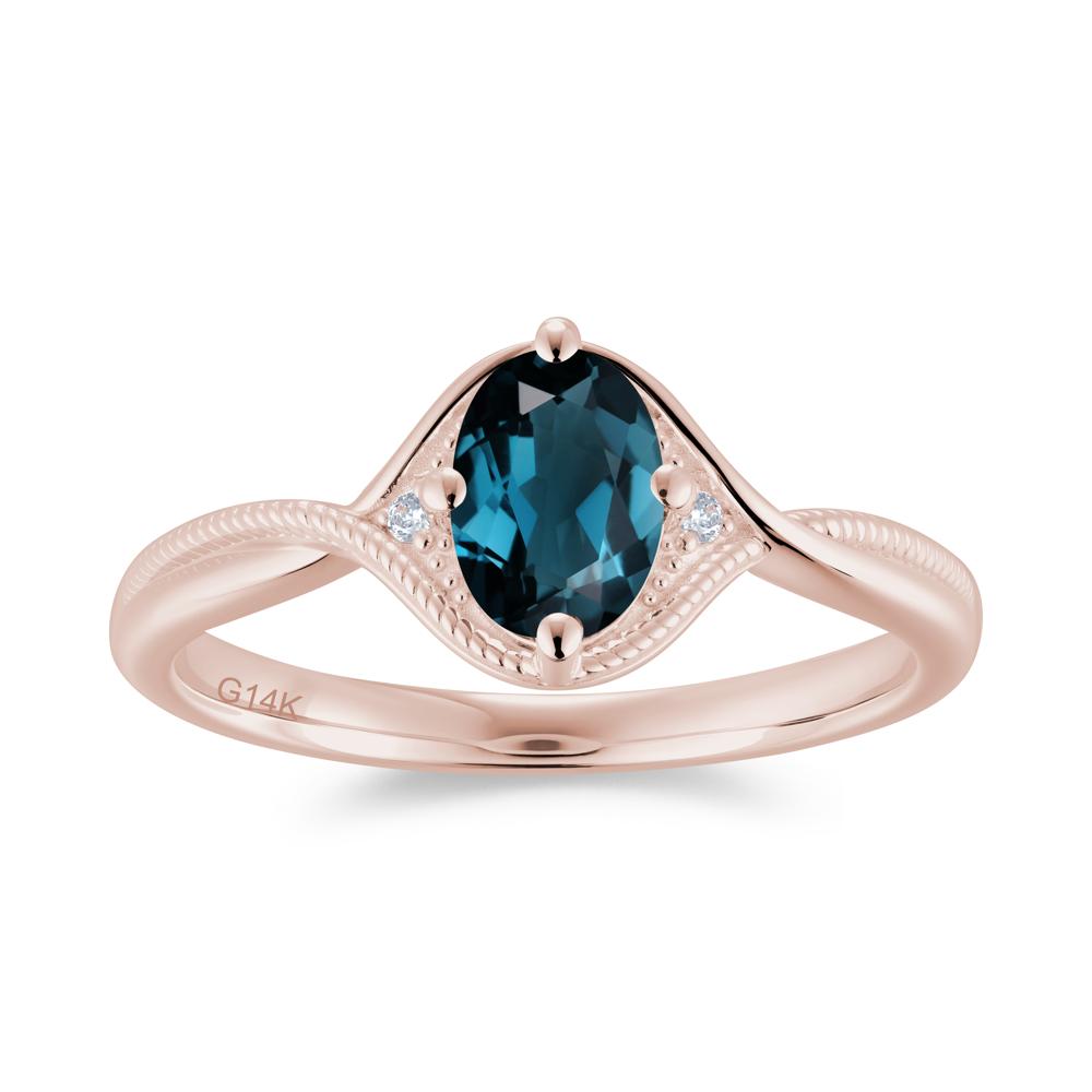 Oval Cut Citrine Twisted Engagement Ring - LUO Jewelry #gemstone_London Blue Topaz