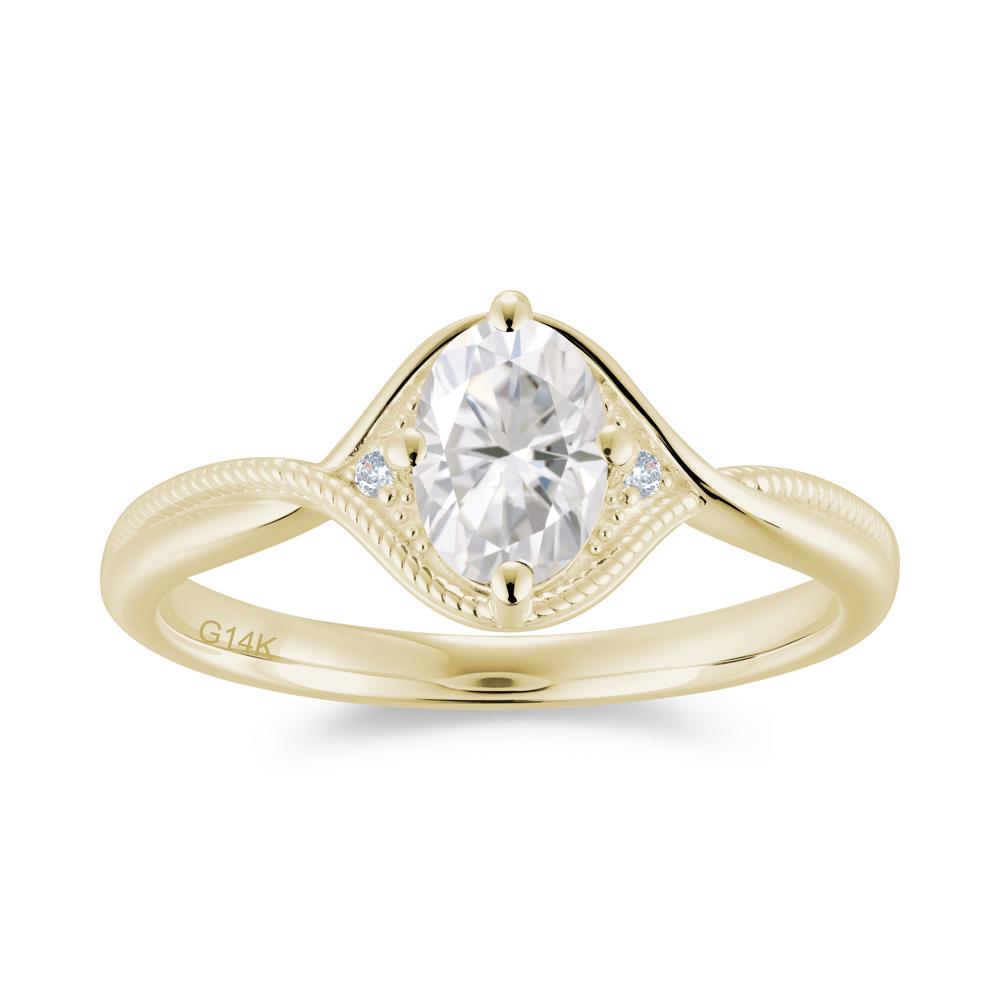 Oval Cut Citrine Twisted Engagement Ring - LUO Jewelry #gemstone_Moissanite