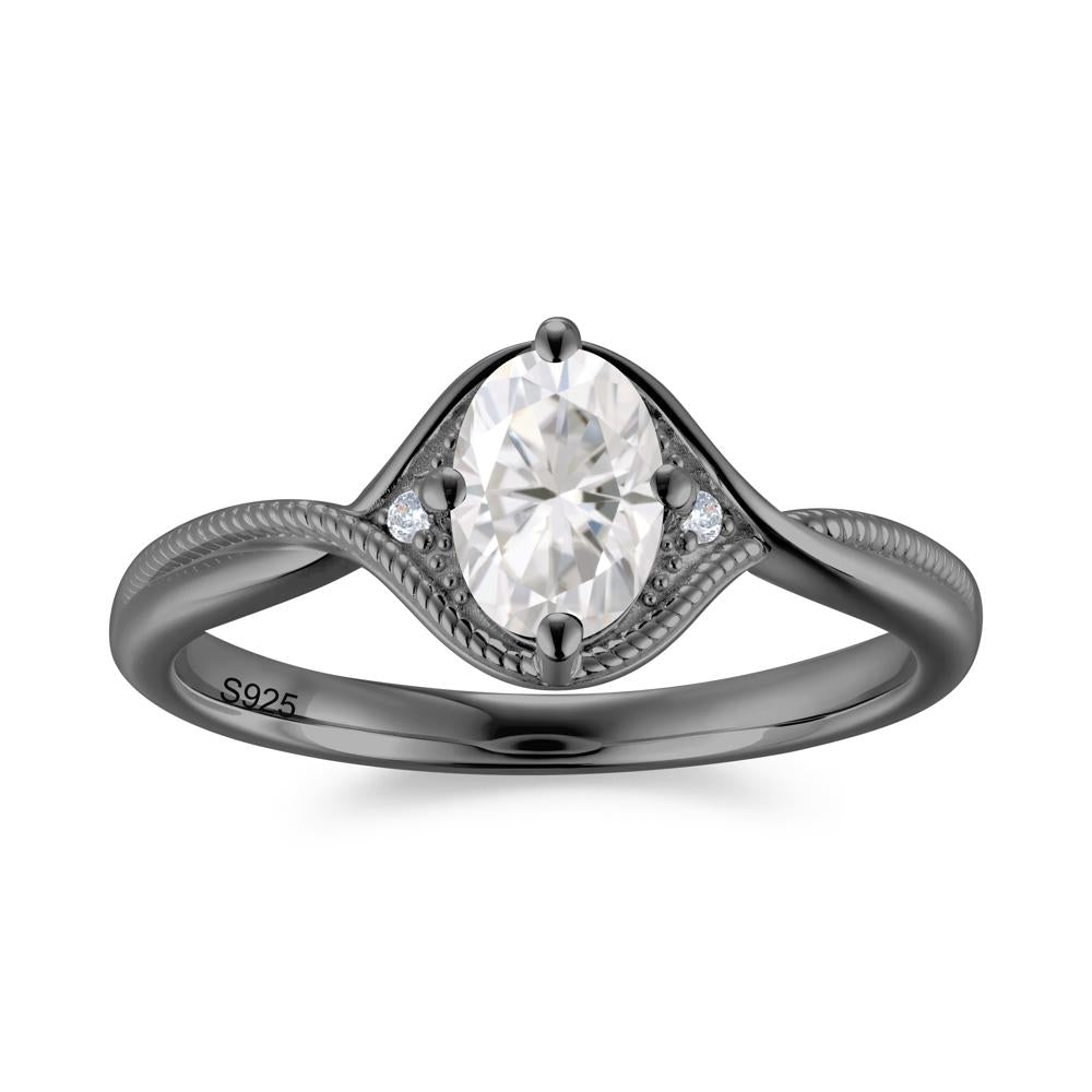 Oval Cut Citrine Twisted Engagement Ring - LUO Jewelry #gemstone_Moissanite