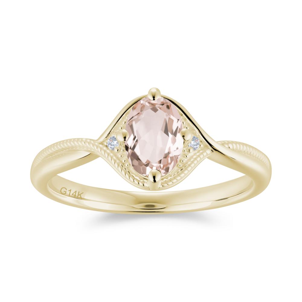 Oval Cut Citrine Twisted Engagement Ring - LUO Jewelry #gemstone_Morganite