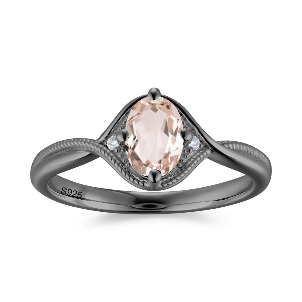 Oval Cut Citrine Twisted Engagement Ring - LUO Jewelry #gemstone_Morganite