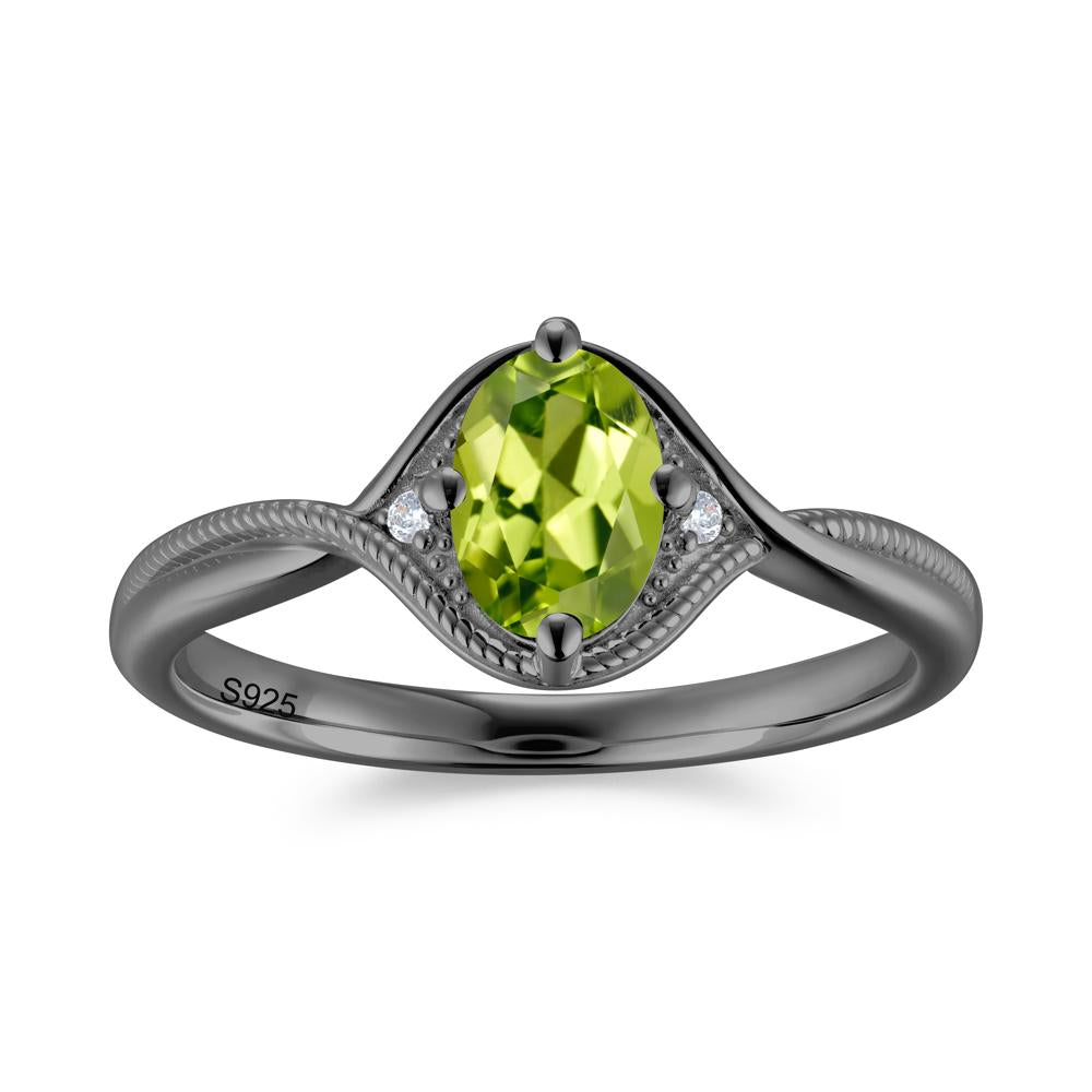 Oval Cut Citrine Twisted Engagement Ring - LUO Jewelry #gemstone_Peridot