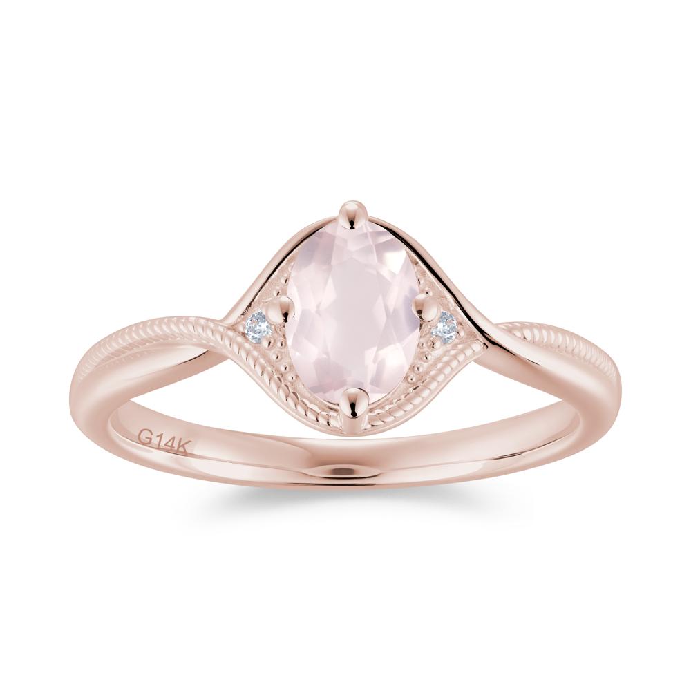 Oval Cut Citrine Twisted Engagement Ring - LUO Jewelry #gemstone_Rose Quartz
