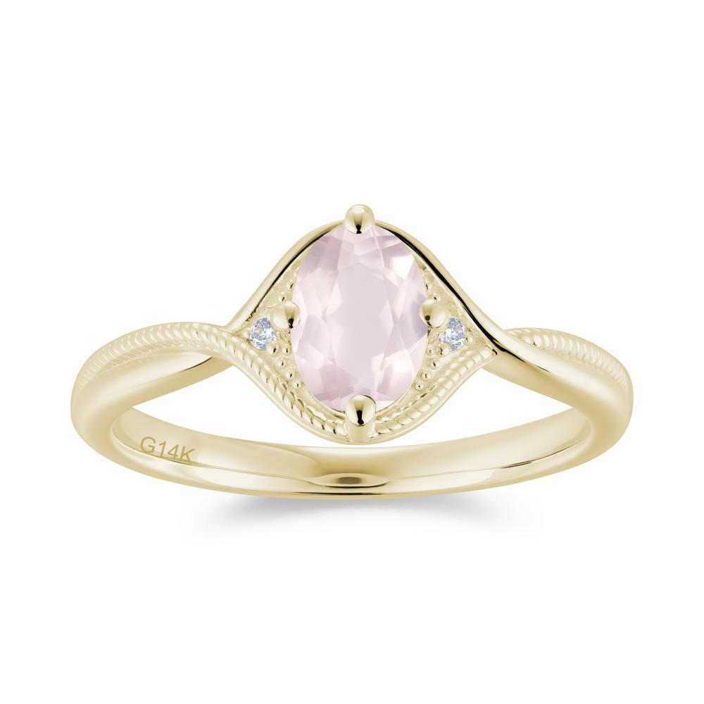 Oval Cut Citrine Twisted Engagement Ring - LUO Jewelry #gemstone_Rose Quartz