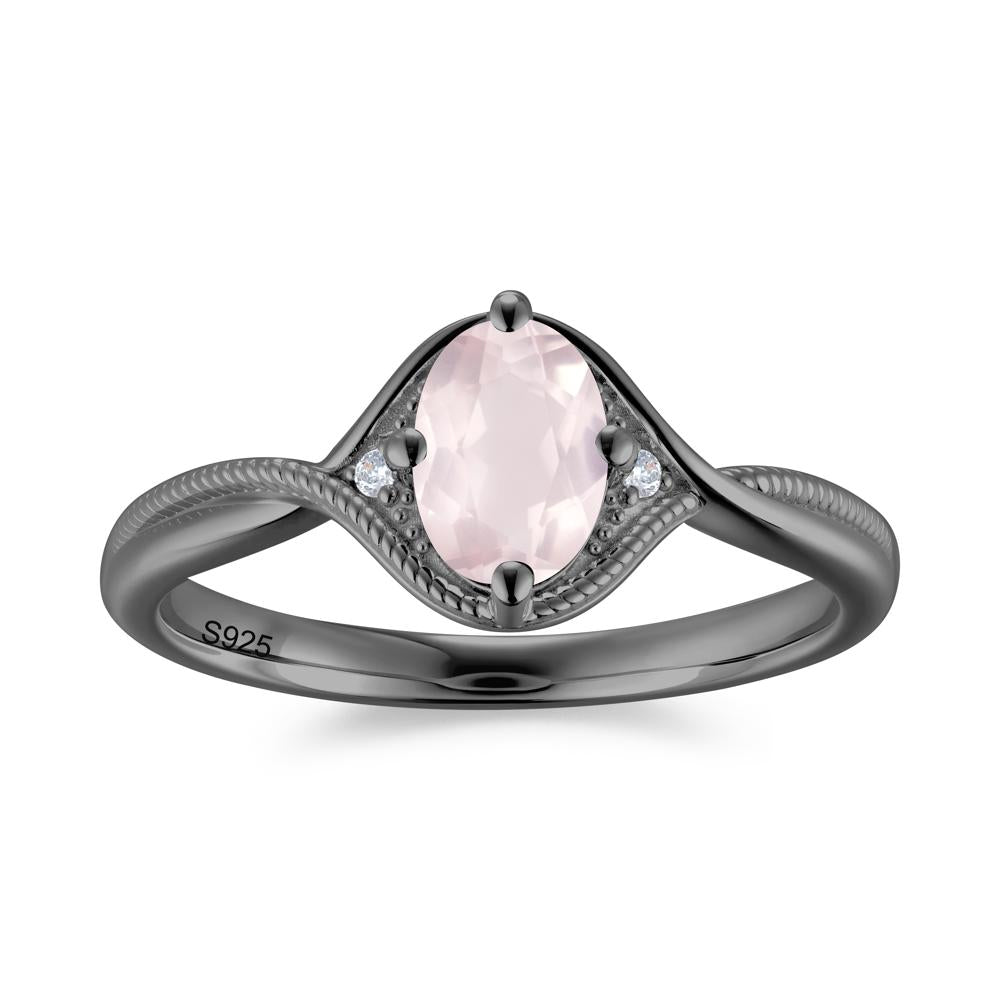 Oval Cut Citrine Twisted Engagement Ring - LUO Jewelry #gemstone_Rose Quartz