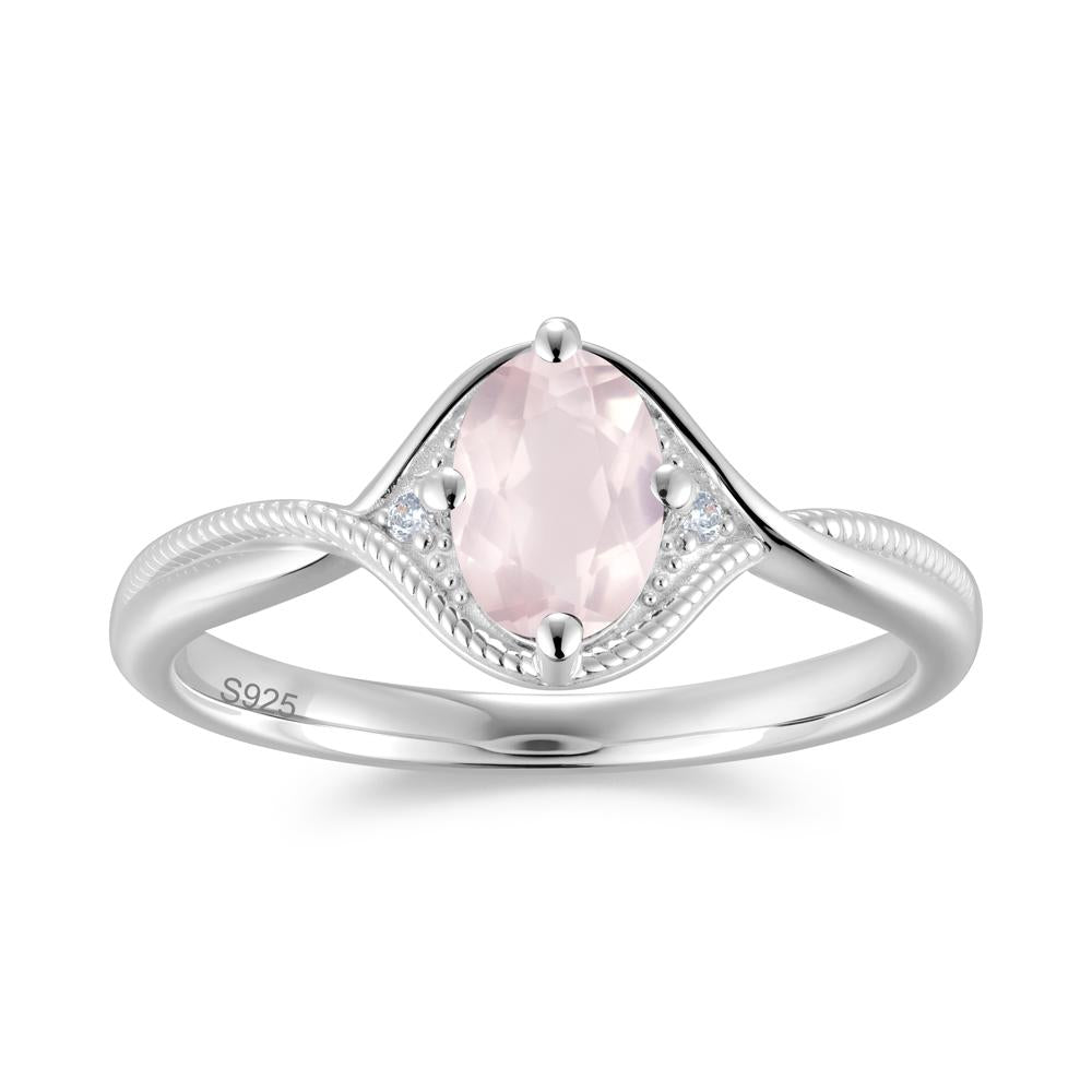 Oval Cut Citrine Twisted Engagement Ring - LUO Jewelry #gemstone_Rose Quartz