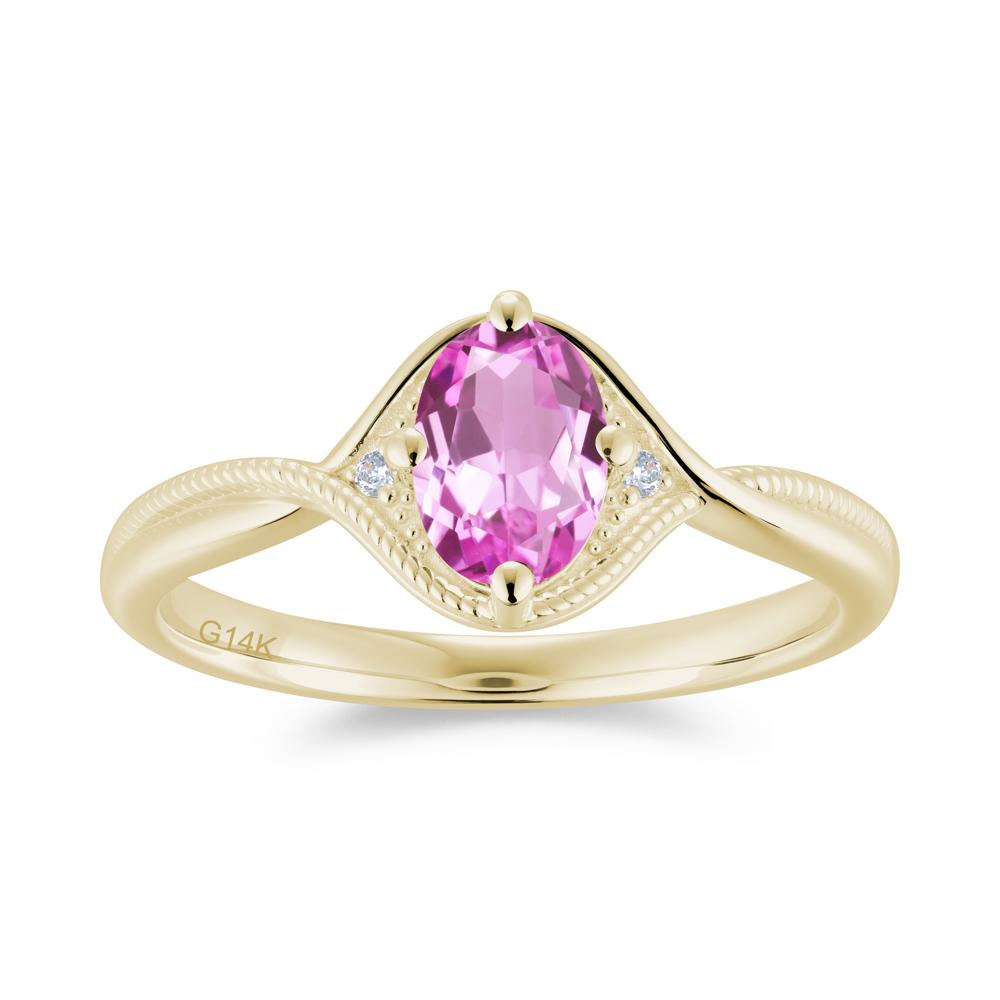 Oval Cut Citrine Twisted Engagement Ring - LUO Jewelry #gemstone_Pink Sapphire