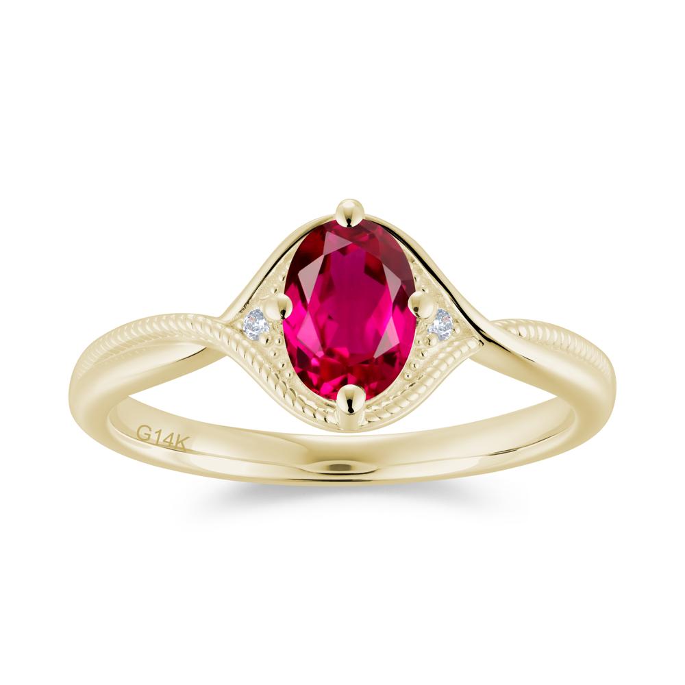 Oval Cut Citrine Twisted Engagement Ring - LUO Jewelry #gemstone_Ruby