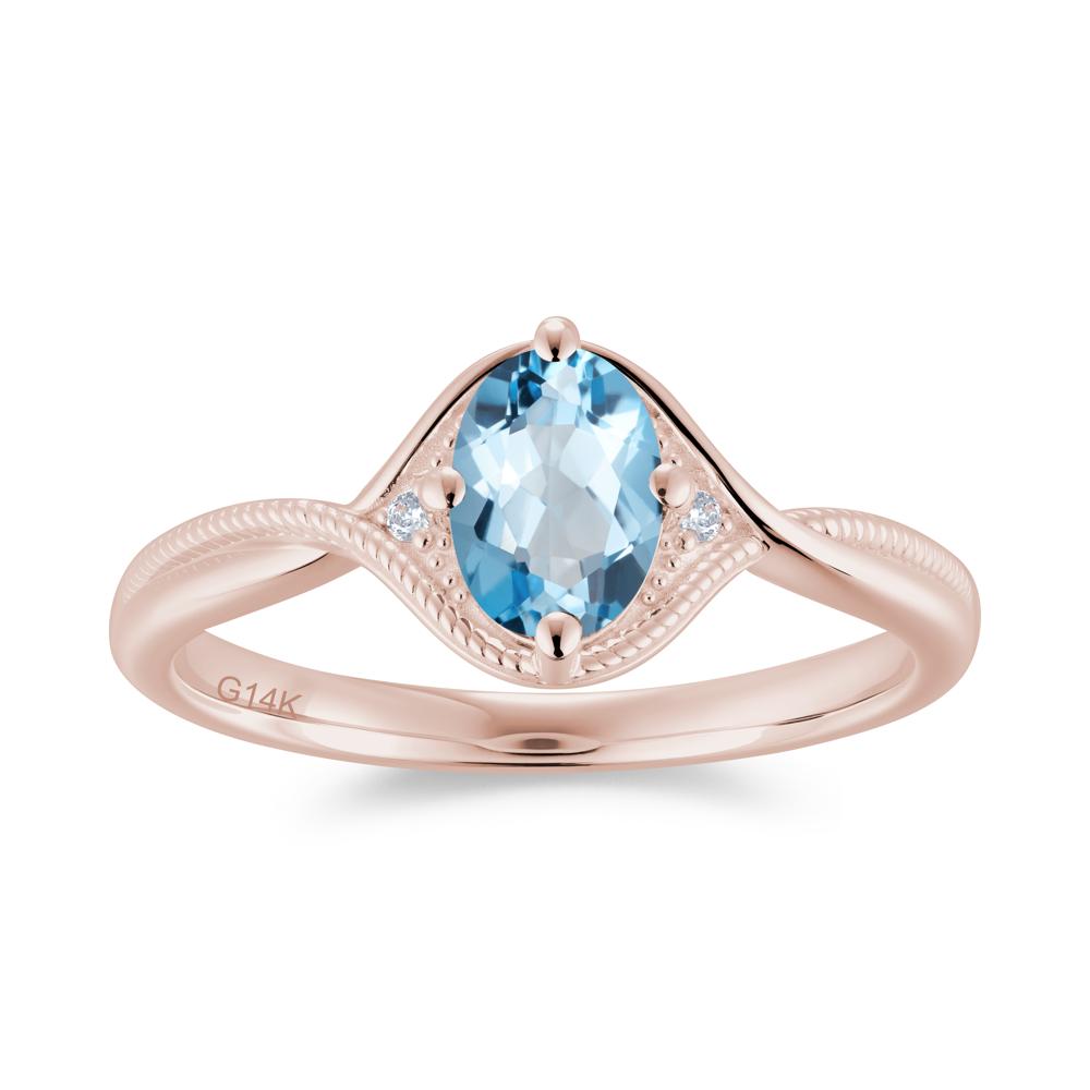 Oval Cut Citrine Twisted Engagement Ring - LUO Jewelry #gemstone_Swiss Blue Topaz