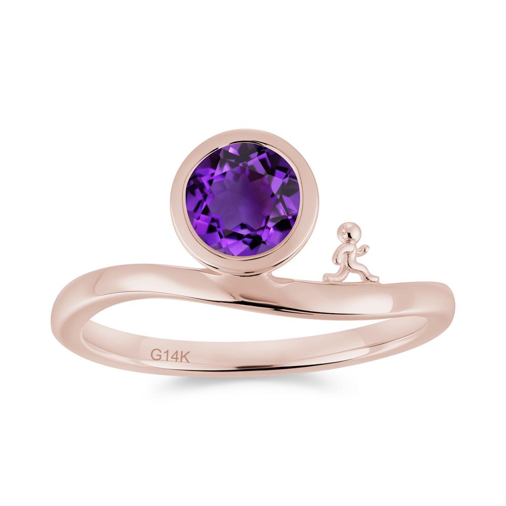 Freedom Courage Inspired Bezel Sapphire Ring - LUO Jewelry #gemstone_Amethyst