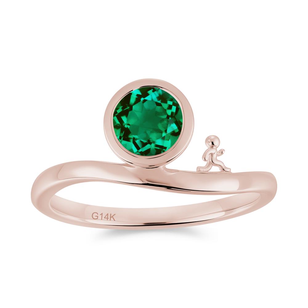 Freedom Courage Inspired Bezel Sapphire Ring - LUO Jewelry #gemstone_Emerald