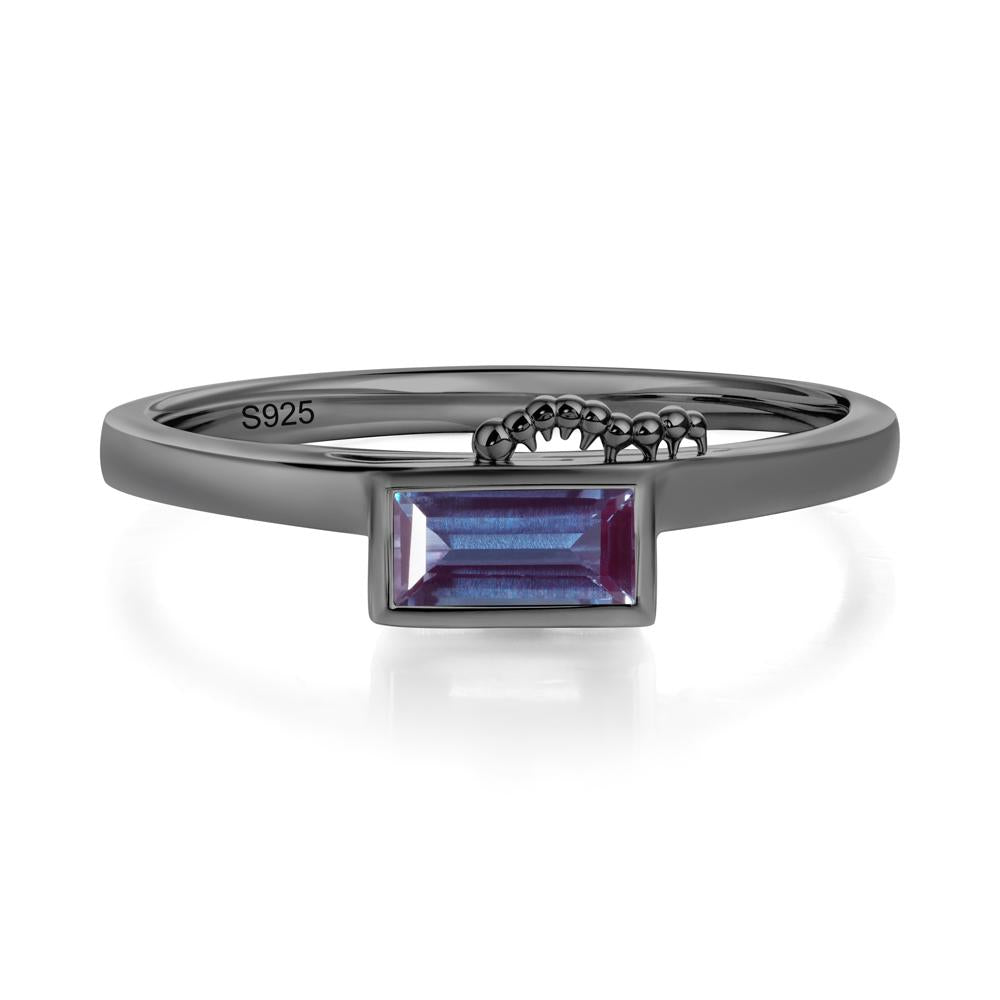 Unique Caterpillar Baguette Alexandrite Ring - LUO Jewelry #gemstone_Alexandrite