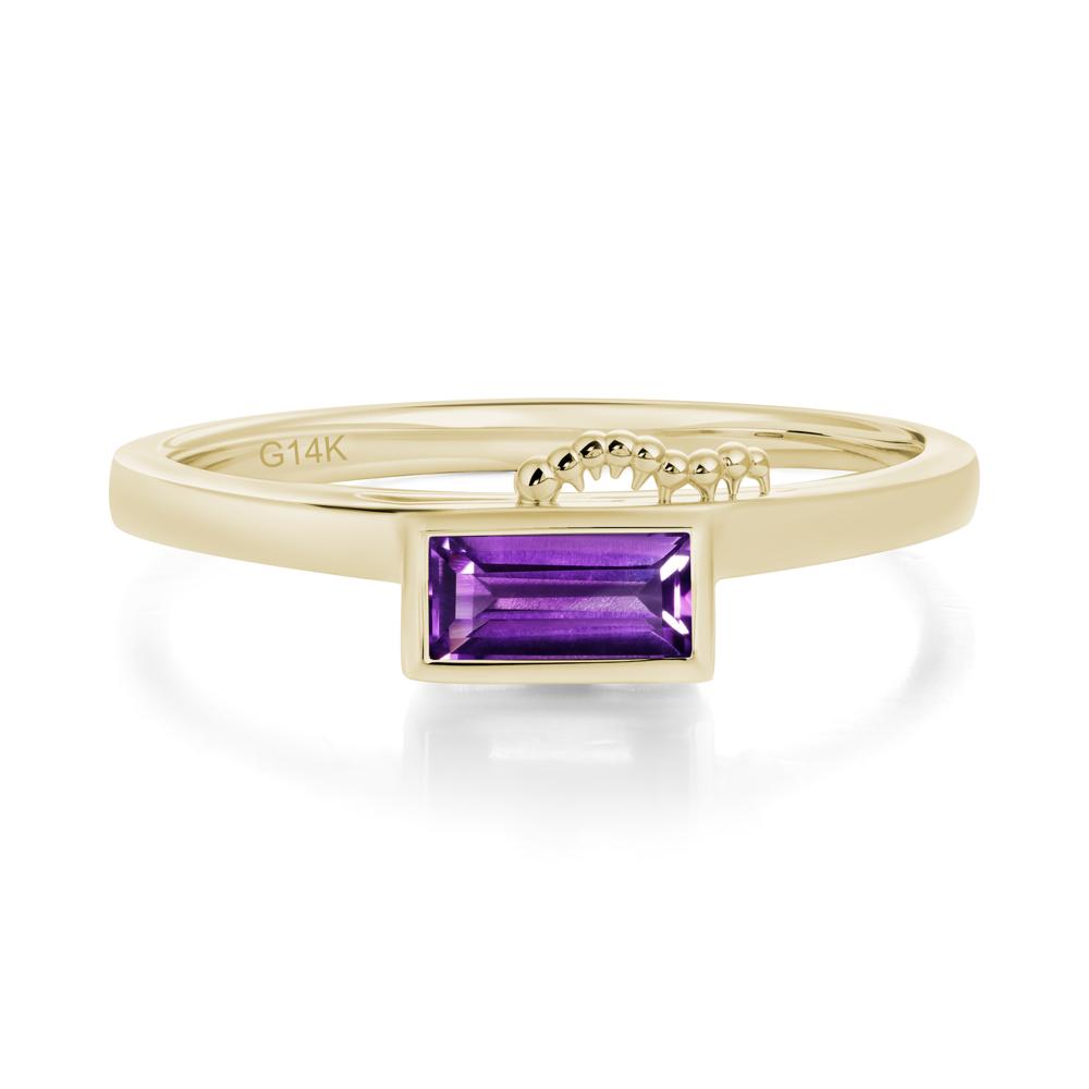 Unique Caterpillar Baguette Alexandrite Ring - LUO Jewelry #gemstone_Amethyst