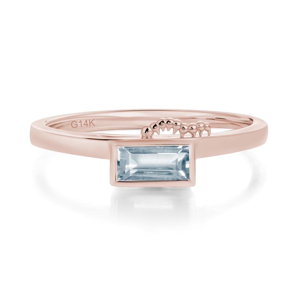 Unique Caterpillar Baguette Alexandrite Ring - LUO Jewelry #gemstone_Aquamarine