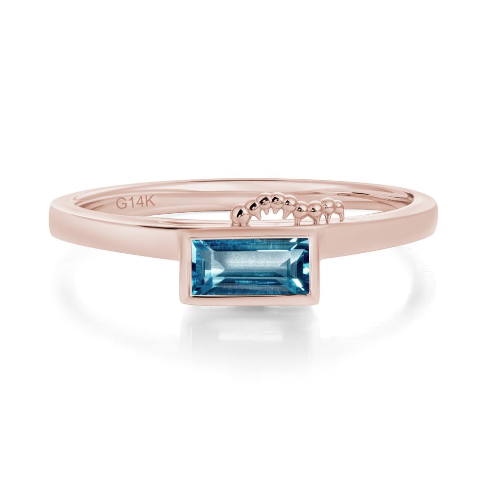 Unique Caterpillar Baguette Alexandrite Ring - LUO Jewelry #gemstone_London Blue Topaz