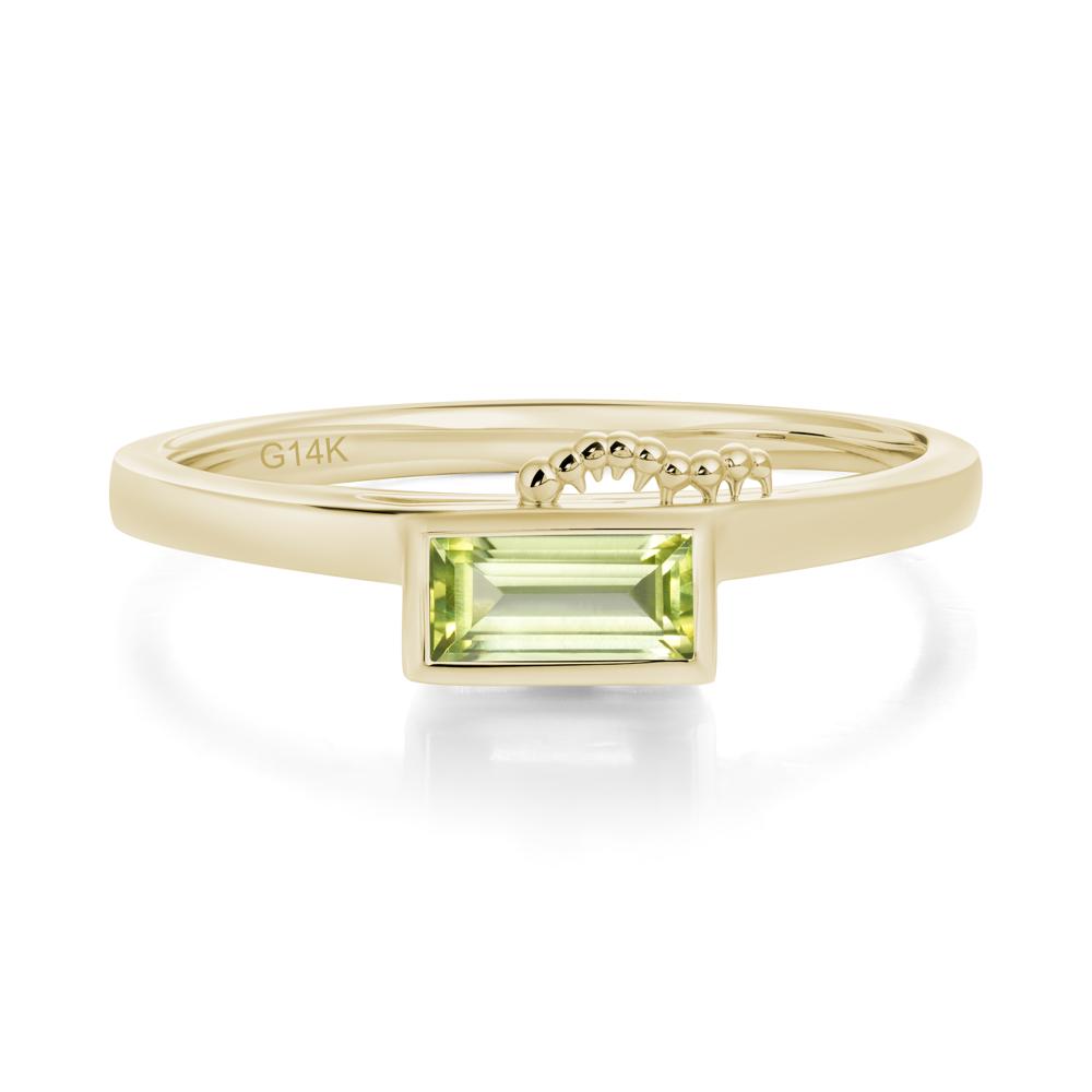 Unique Caterpillar Baguette Alexandrite Ring - LUO Jewelry #gemstone_Peridot