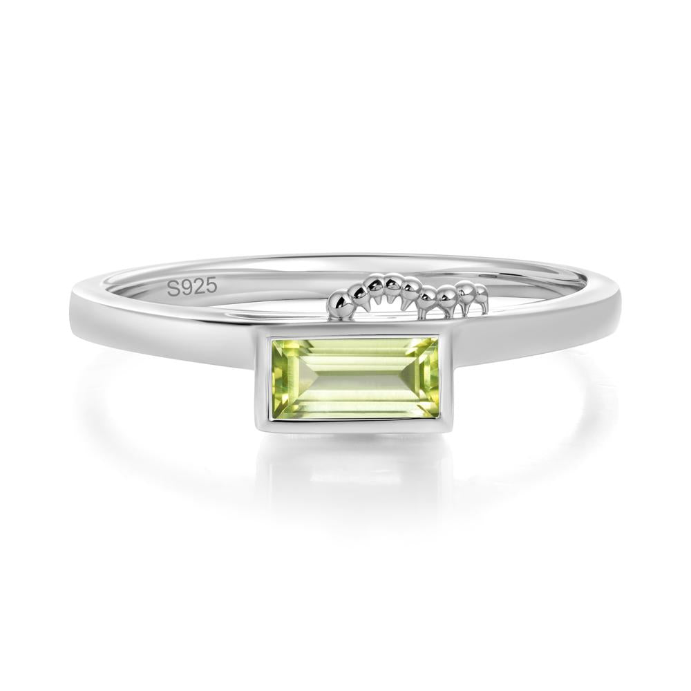 Unique Caterpillar Baguette Alexandrite Ring - LUO Jewelry #gemstone_Peridot