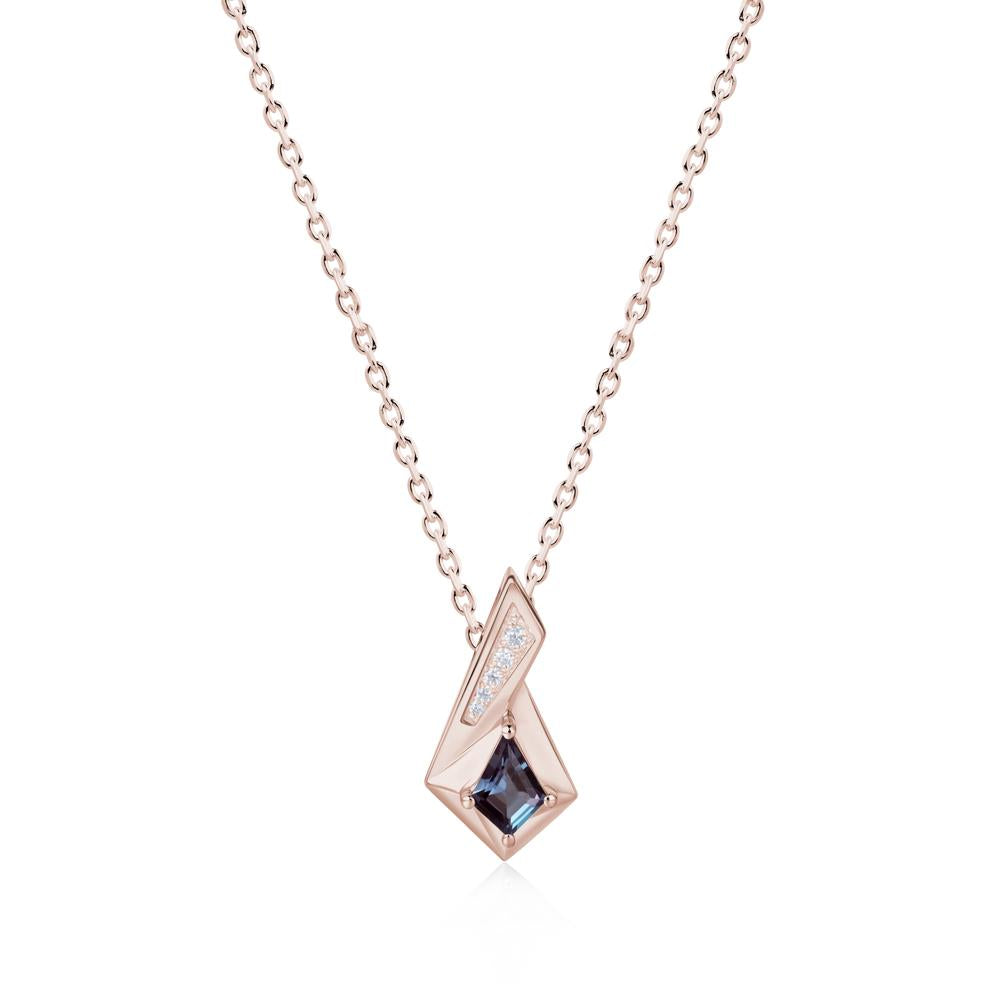 Kite Cut Alexandrite Pendant Necklace - LUO Jewelry #gemstone_Alexandrite