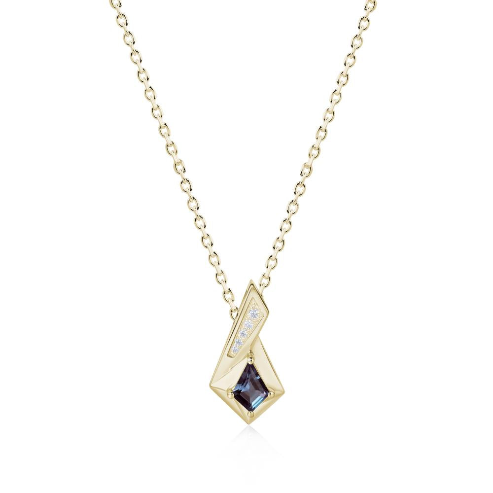 Kite Cut Alexandrite Pendant Necklace - LUO Jewelry #gemstone_Alexandrite