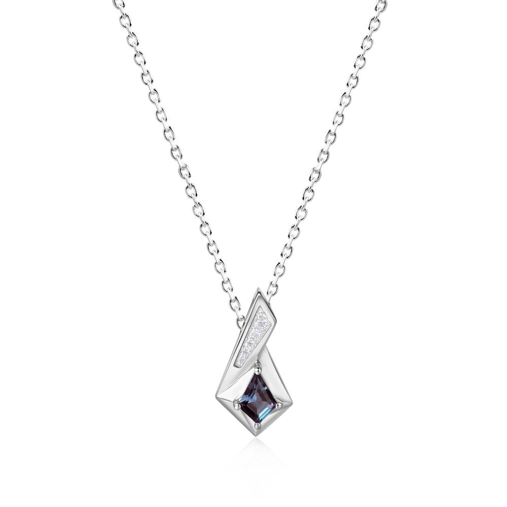 Kite Cut Alexandrite Pendant Necklace - LUO Jewelry #gemstone_Alexandrite