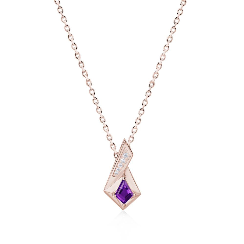 Kite Cut Alexandrite Pendant Necklace - LUO Jewelry #gemstone_Amethyst