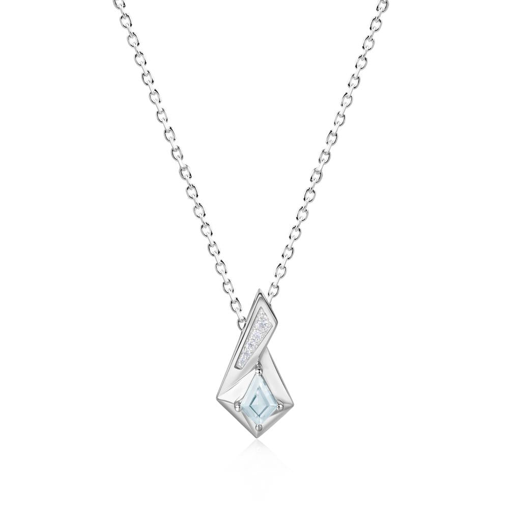 Kite Cut Alexandrite Pendant Necklace - LUO Jewelry #gemstone_Aquamarine