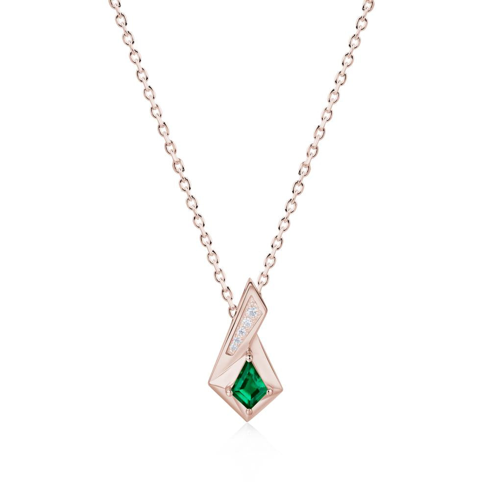 Kite Cut Alexandrite Pendant Necklace - LUO Jewelry #gemstone_Emerald