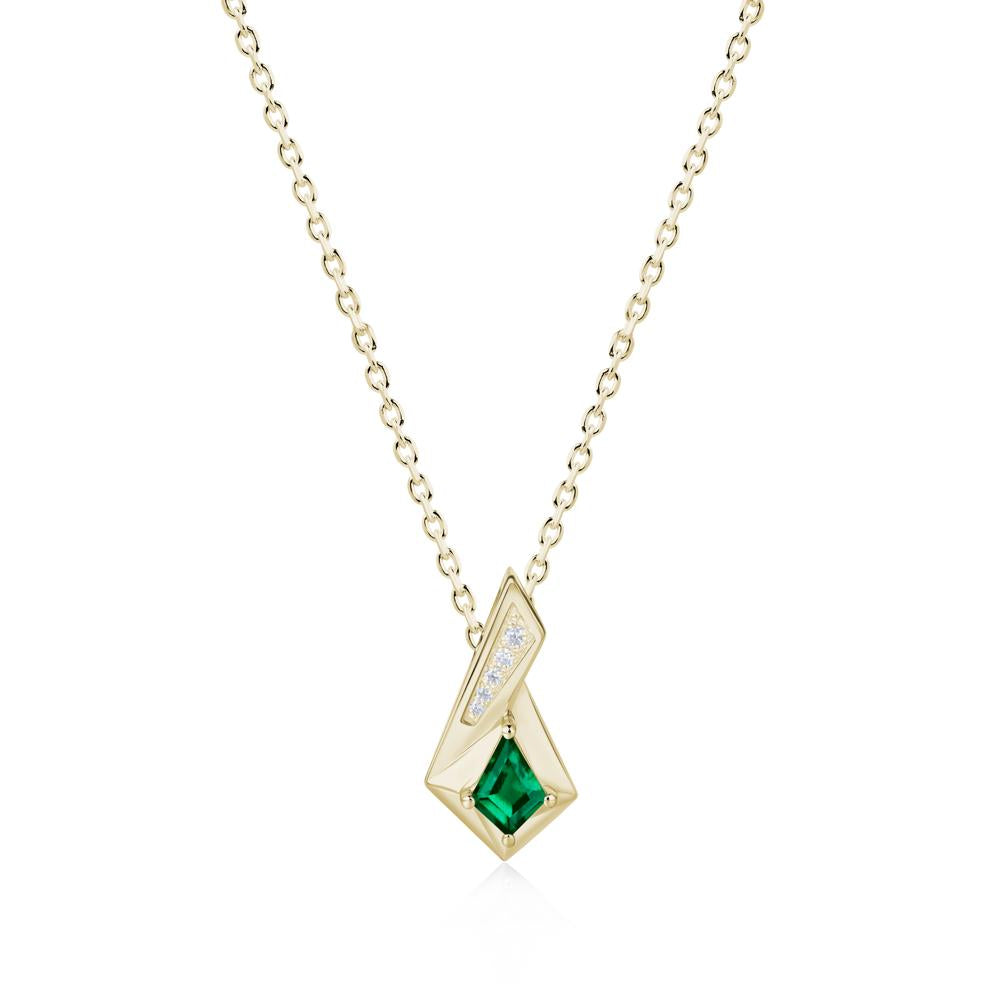 Kite Cut Alexandrite Pendant Necklace - LUO Jewelry #gemstone_Emerald