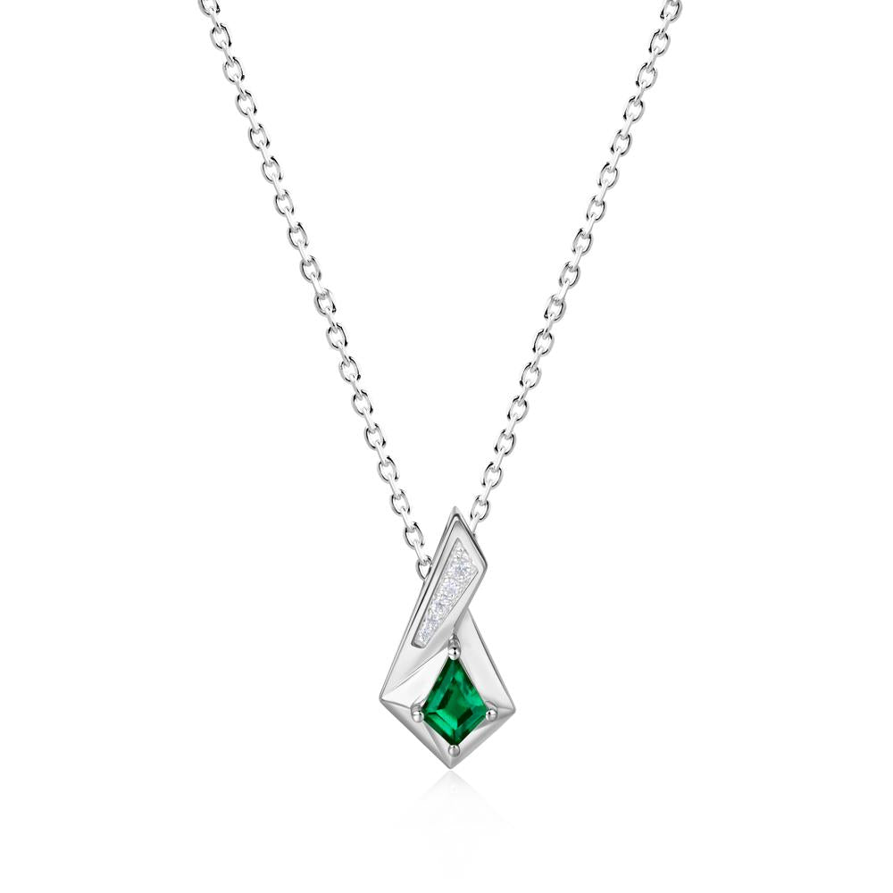 Kite Cut Alexandrite Pendant Necklace - LUO Jewelry #gemstone_Emerald