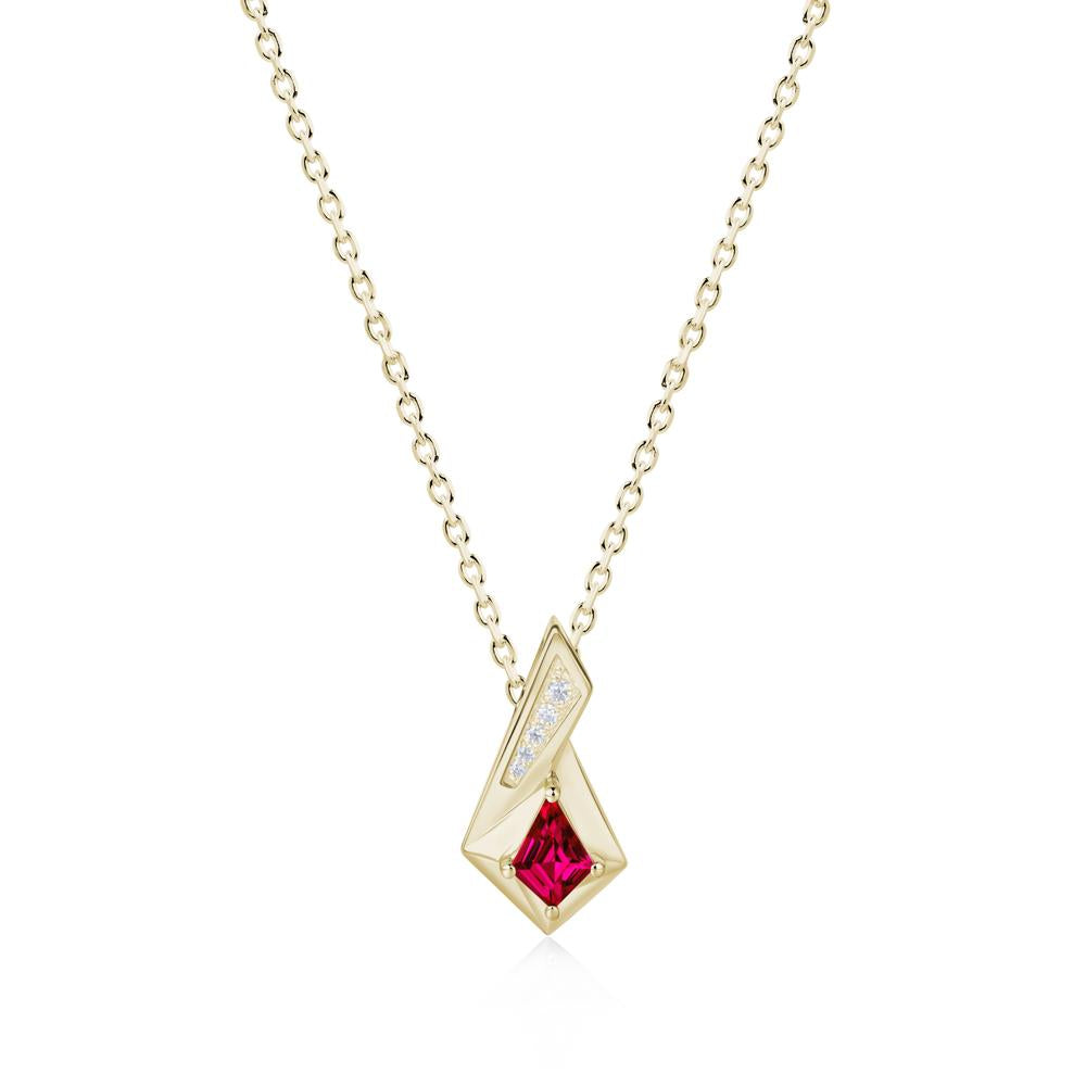 Kite Cut Alexandrite Pendant Necklace - LUO Jewelry #gemstone_Ruby