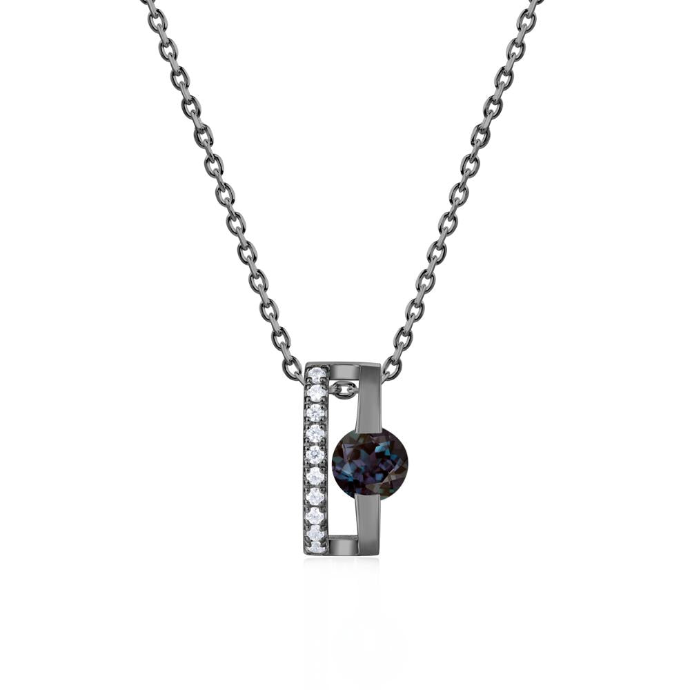 Open Hollow Modern Amethyst Necklace - LUO Jewelry #gemstone_Alexandrite