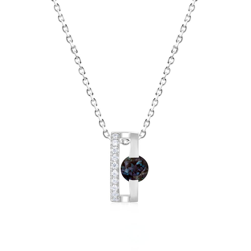 Open Hollow Modern Amethyst Necklace - LUO Jewelry #gemstone_Alexandrite
