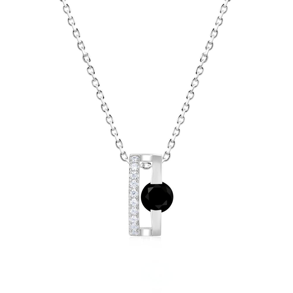 Open Hollow Modern Amethyst Necklace - LUO Jewelry #gemstone_Black Spinel
