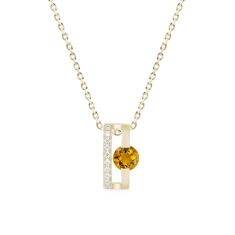 Open Hollow Modern Amethyst Necklace - LUO Jewelry #gemstone_Citrine