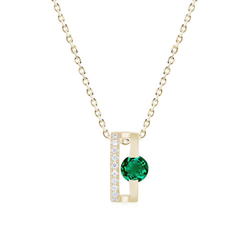 Open Hollow Modern Amethyst Necklace - LUO Jewelry #gemstone_Emerald