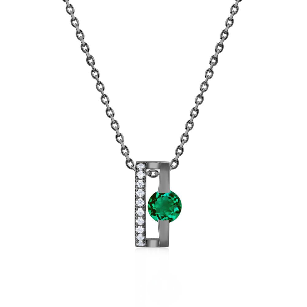 Open Hollow Modern Amethyst Necklace - LUO Jewelry #gemstone_Emerald