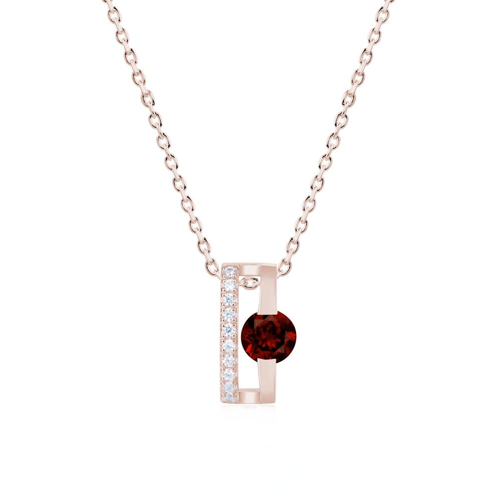 Open Hollow Modern Amethyst Necklace - LUO Jewelry #gemstone_Garnet