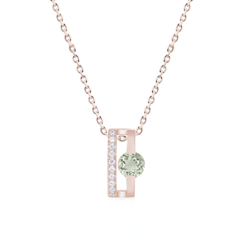 Open Hollow Modern Amethyst Necklace - LUO Jewelry #gemstone_Green Amethyst