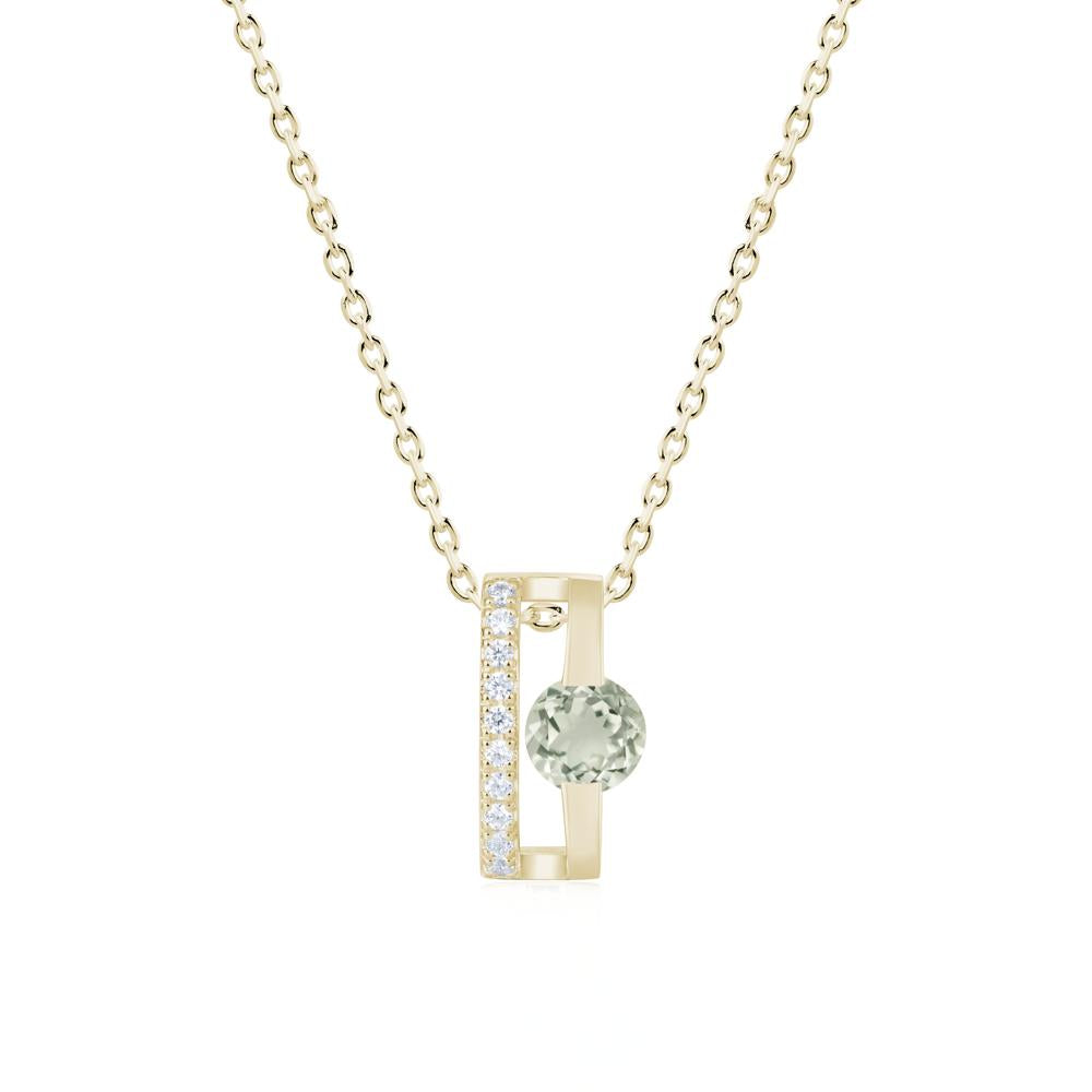 Open Hollow Modern Amethyst Necklace - LUO Jewelry #gemstone_Green Amethyst