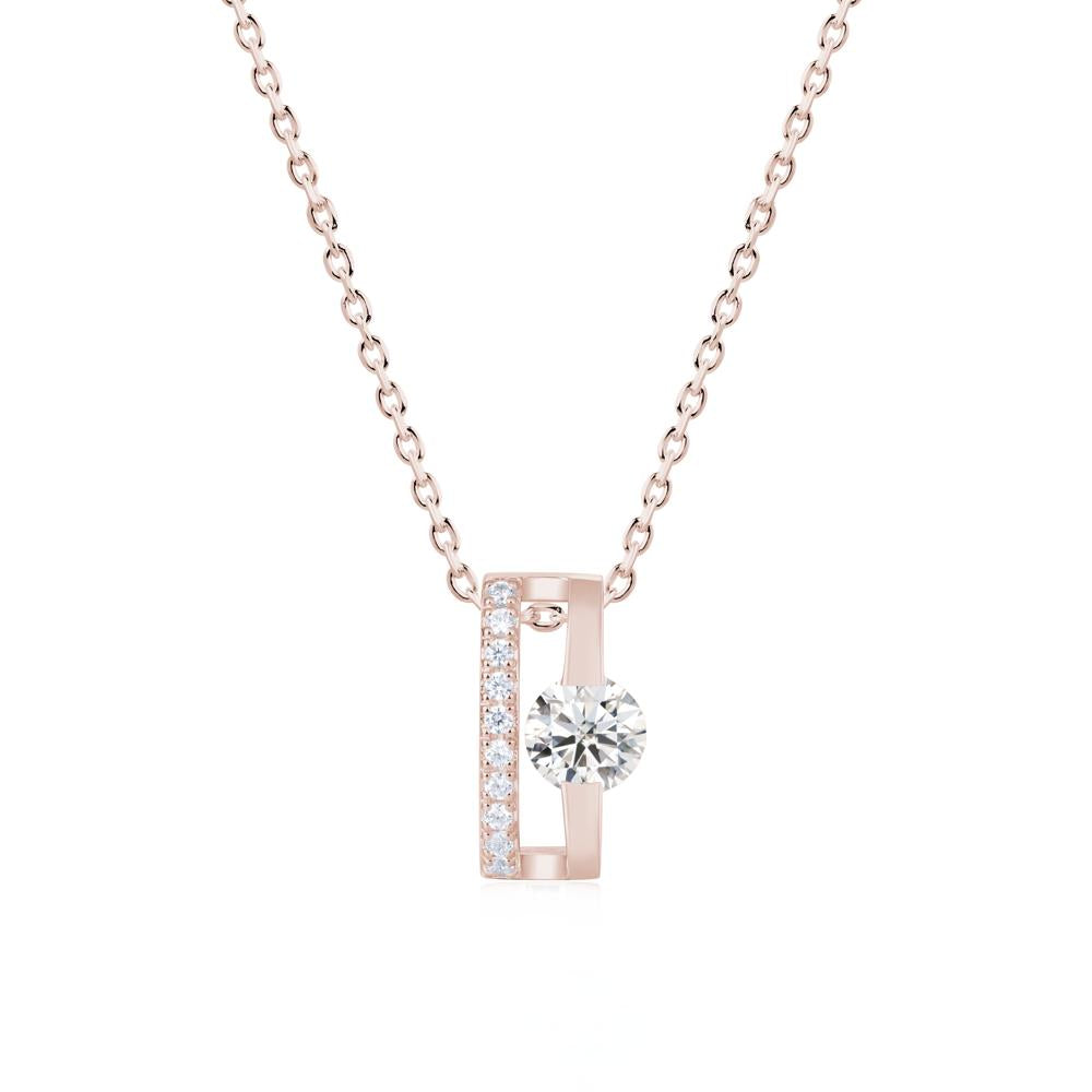 Open Hollow Modern Amethyst Necklace - LUO Jewelry #gemstone_Moissanite