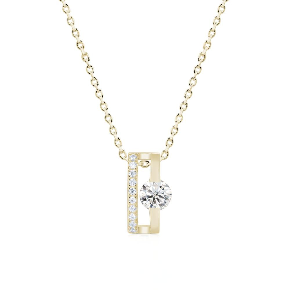 Open Hollow Modern Amethyst Necklace - LUO Jewelry #gemstone_Moissanite