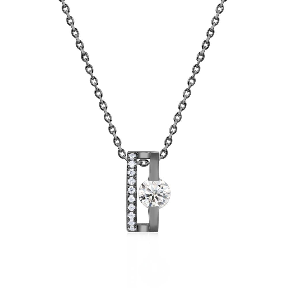 Open Hollow Modern Amethyst Necklace - LUO Jewelry #gemstone_Moissanite