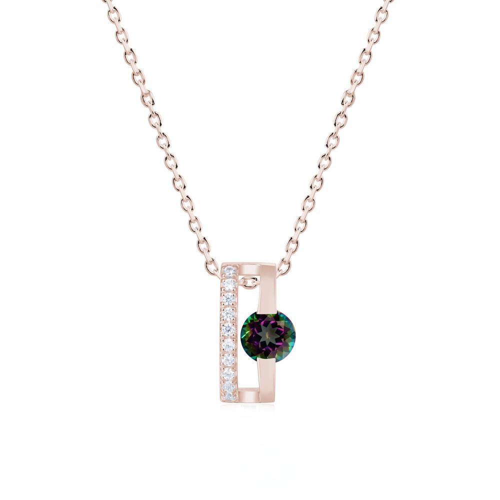 Open Hollow Modern Amethyst Necklace - LUO Jewelry #gemstone_Mystic Topaz