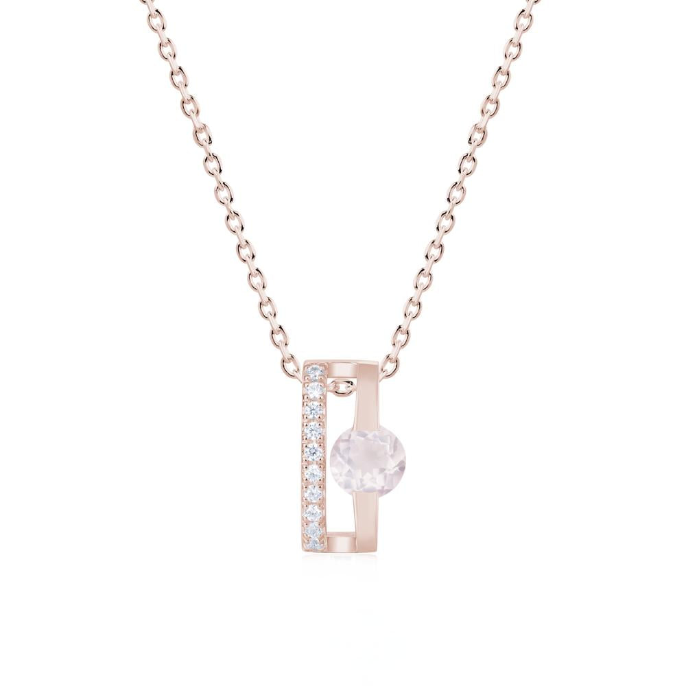 Open Hollow Modern Amethyst Necklace - LUO Jewelry #gemstone_Rose Quartz