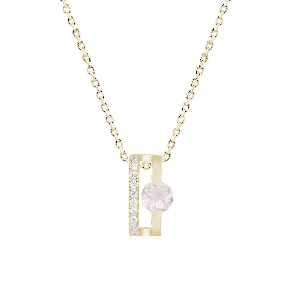 Open Hollow Modern Amethyst Necklace - LUO Jewelry #gemstone_Rose Quartz