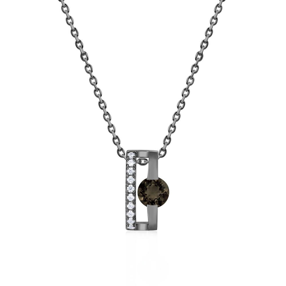 Open Hollow Modern Amethyst Necklace - LUO Jewelry #gemstone_Smoky Quartz
