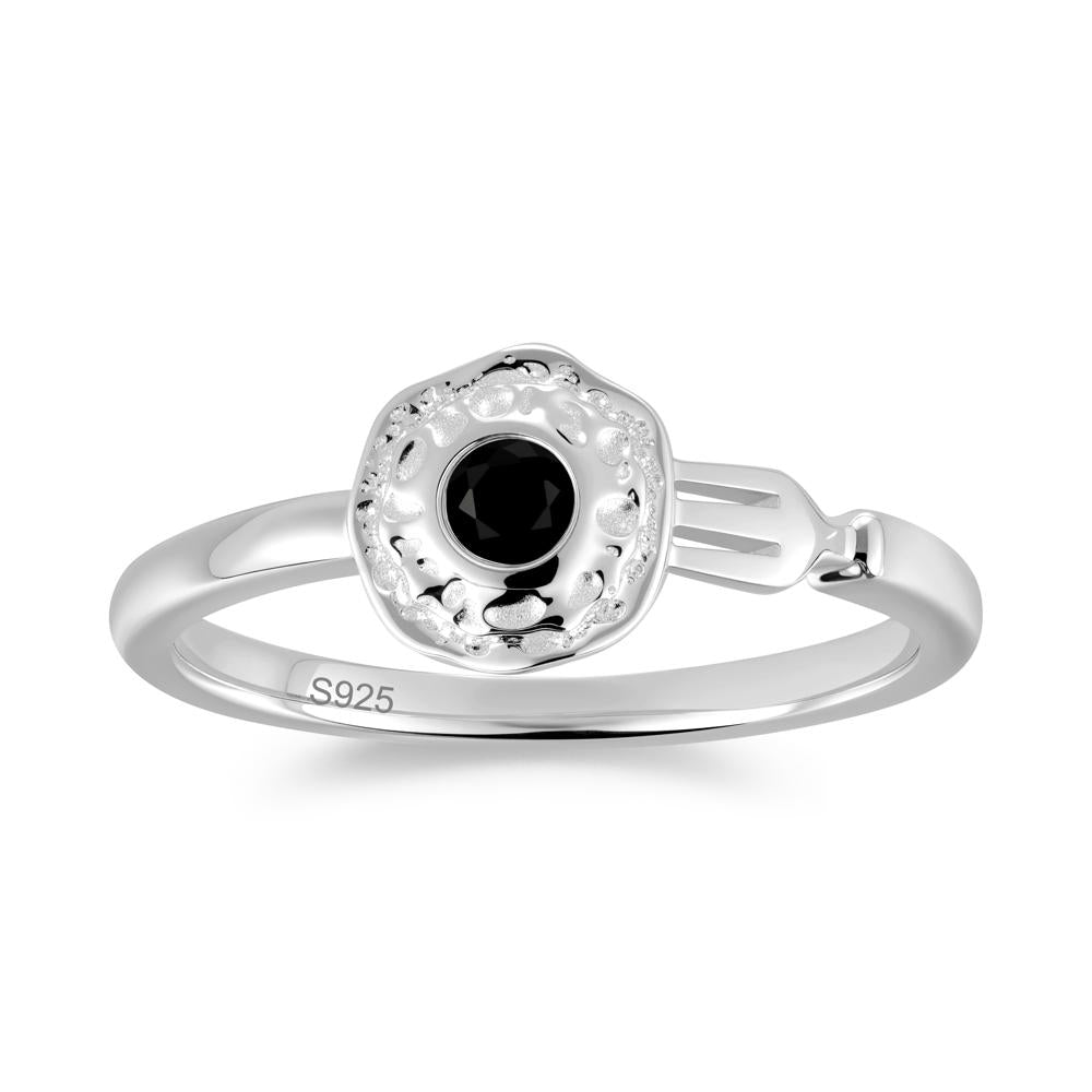 Unique Egg Shaped Emerald Ring - LUO Jewelry #gemstone_Black Spinel