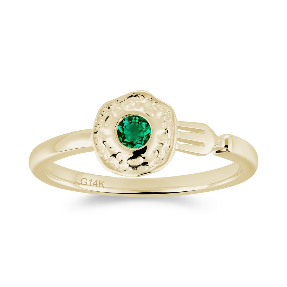 Unique Egg Shaped Emerald Ring - LUO Jewelry #gemstone_Emerald