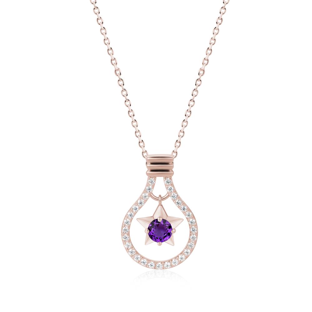 Lightbulb Star Green Amethyst Necklace - LUO Jewelry #gemstone_Amethyst