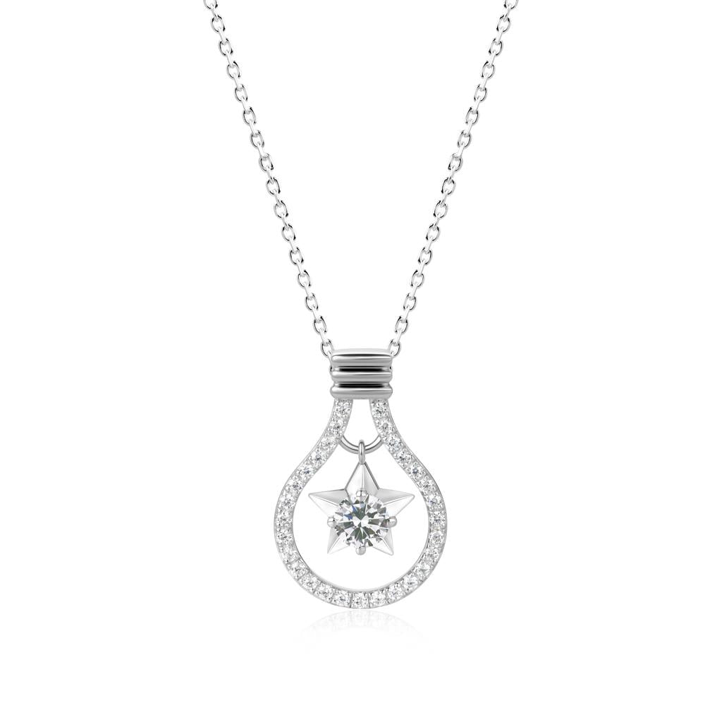 Lightbulb Star Green Amethyst Necklace - LUO Jewelry #gemstone_Cubic Zirconia